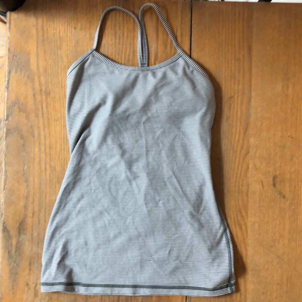 Lululemon Grey & white tank! Excellent condition!